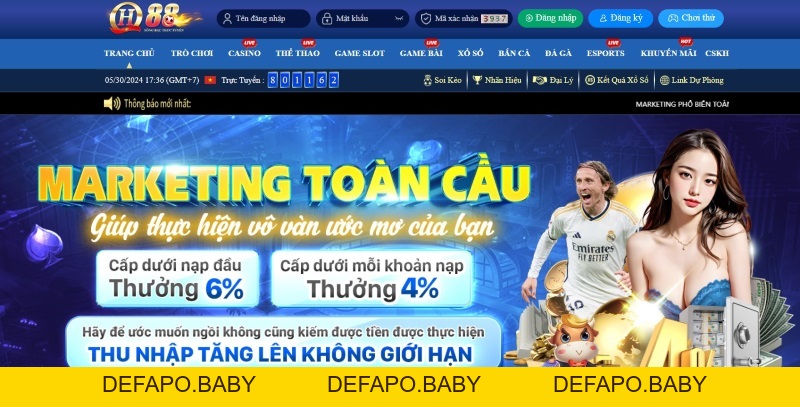 Đại Lý HQ88 - Đăng Ký Đơn Giản Nhận Hoa Hồng Cao - defapo