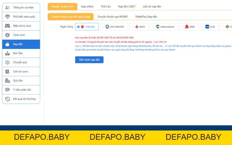 Nạp Tiền HQ88 Nhanh Chóng, An Toàn, Khuyến Mãi Khủng - defapo