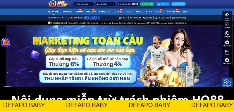 Miễn Trừ Trách Nhiệm HQ88 - Quy Định Quan Trọng Cần Biết - defapo